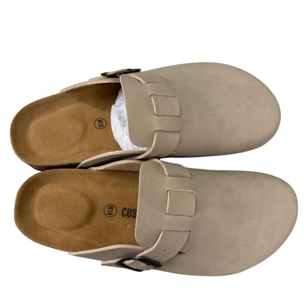 CUSHIONAIRE Hana Womens Clogs sz 8.5 Vegan Suede Clogs Cork Footbed NIB